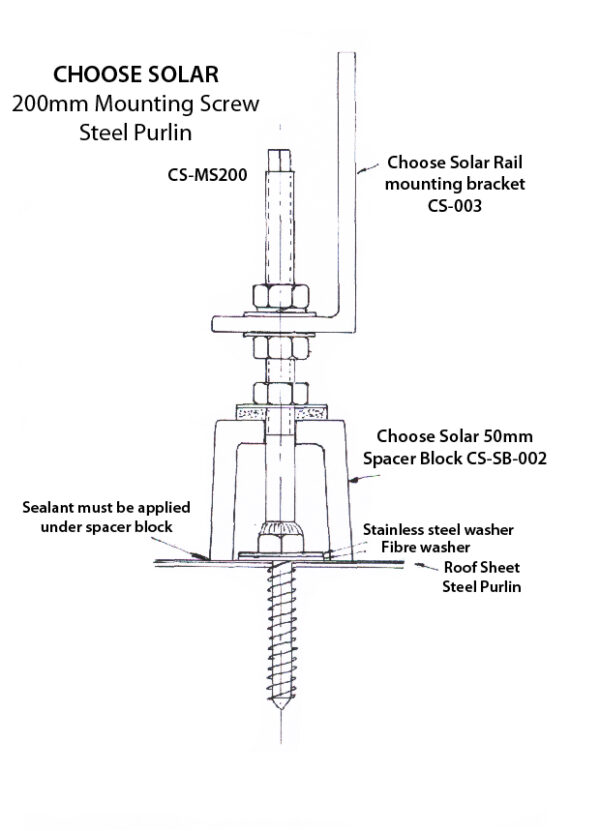 Mounting Screw 200mm - Image 2