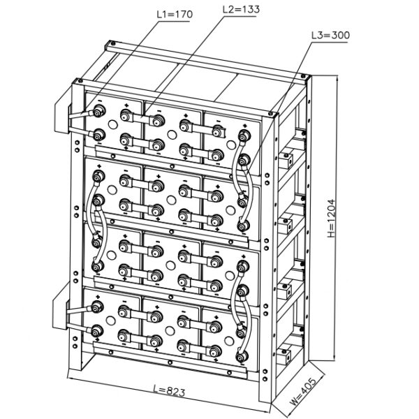 REXC 1000 Racking and Cables for 24V System - Image 4