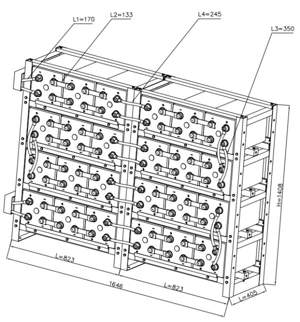 REXC 1000 Racking and Cables for 24V System - Image 8
