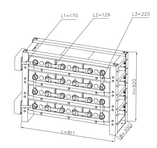 REXC 1000 Racking and Cables for 24V System - Image 7