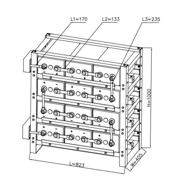 REXC 1000 Racking and Cables for 24V System - Image 3